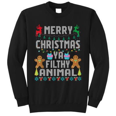 Merry Christmas Animal Filthy Ya Ugly Sweater PJs Matching Sweatshirt