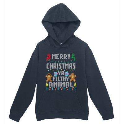 Merry Christmas Animal Filthy Ya Ugly Sweater PJs Matching Urban Pullover Hoodie