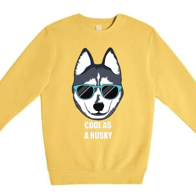 Malamute Cool As A Siberian Husky With Sunglasses Premium Crewneck Sweatshirt