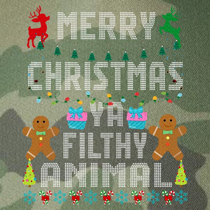 Merry Christmas Animal Filthy Ya Ugly Sweater PJs Matching Legacy Tie Dye Trucker Hat
