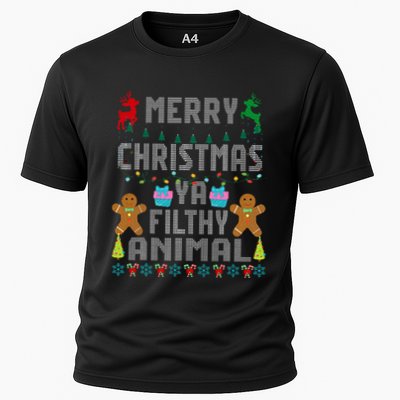 Merry Christmas Animal Filthy Ya Ugly Sweater PJs Matching Performance Shirt