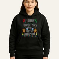 Merry Christmas Animal Filthy Ya Ugly Sweater PJs Matching Hoodie