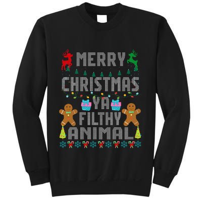 Merry Christmas Animal Filthy Ya Ugly Sweater PJs Matching Sweatshirt