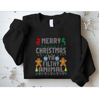 Merry Christmas Animal Filthy Ya Ugly Sweater PJs Matching Sweatshirt