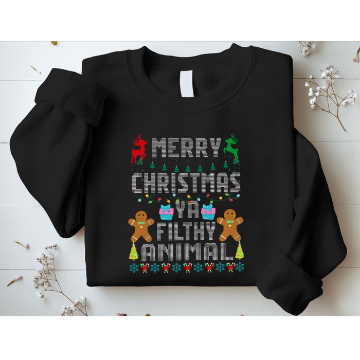 Merry Christmas Animal Filthy Ya Ugly Sweater PJs Matching Sweatshirt
