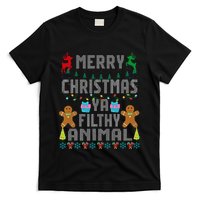 Merry Christmas Animal Filthy Ya Ugly Sweater PJs Matching T-Shirt