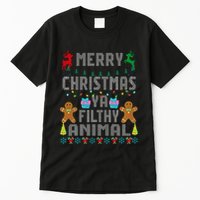 Merry Christmas Animal Filthy Ya Ugly Sweater PJs Matching Tall T-Shirt
