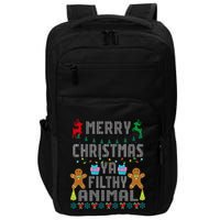 Merry Christmas Animal Filthy Ya Ugly Sweater PJs Matching Impact Tech Backpack