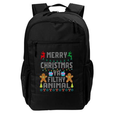 Merry Christmas Animal Filthy Ya Ugly Sweater PJs Matching Backpack