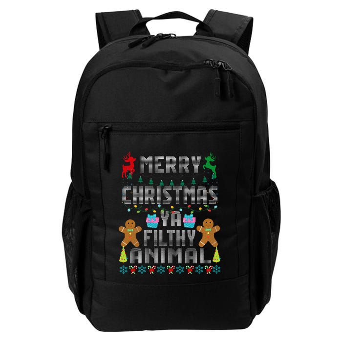 Merry Christmas Animal Filthy Ya Ugly Sweater PJs Matching Backpack