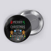 Merry Christmas Animal Filthy Ya Ugly Sweater PJs Matching Button