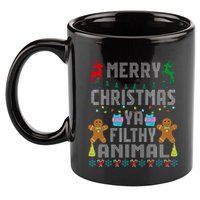 Merry Christmas Animal Filthy Ya Ugly Sweater PJs Matching 11oz C Handle Ceramic Mug