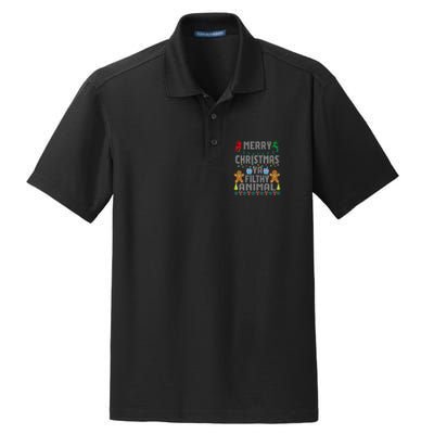 Merry Christmas Animal Filthy Ya Ugly Sweater PJs Matching Dry Zone Grid Polo