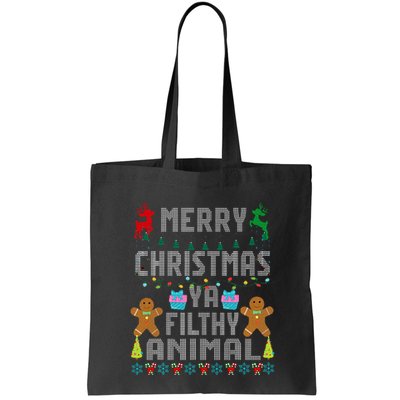 Merry Christmas Animal Filthy Ya Ugly Sweater PJs Matching Bag
