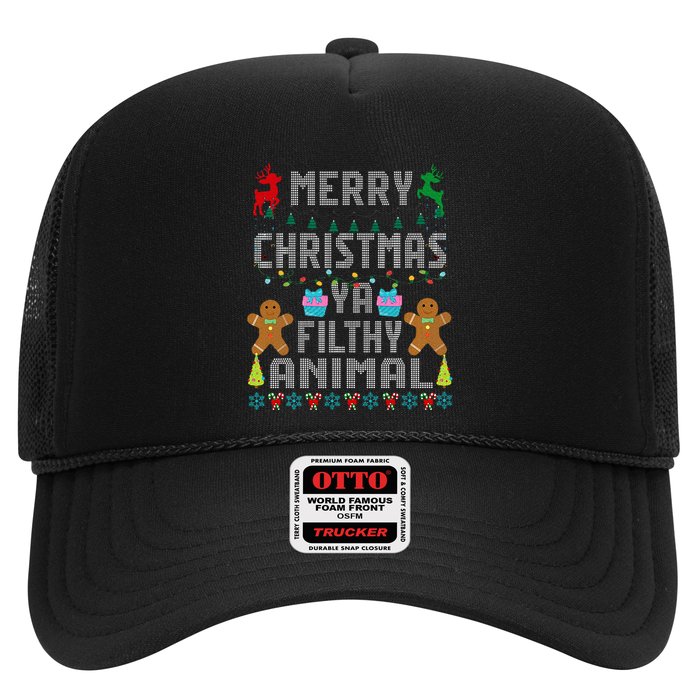 Merry Christmas Animal Filthy Ya Ugly Sweater PJs Matching Trucker Hat