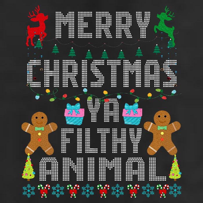 Merry Christmas Animal Filthy Ya Ugly Sweater PJs Matching Trucker Hat