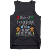 Merry Christmas Animal Filthy Ya Ugly Sweater PJs Matching Tank Top