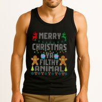 Merry Christmas Animal Filthy Ya Ugly Sweater PJs Matching Tank Top