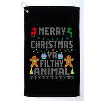 Merry Christmas Animal Filthy Ya Ugly Sweater PJs Matching Golf Towel