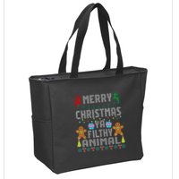 Merry Christmas Animal Filthy Ya Ugly Sweater PJs Matching Zip Tote Bag