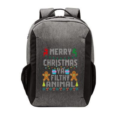 Merry Christmas Animal Filthy Ya Ugly Sweater PJs Matching Vector Backpack