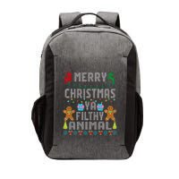 Merry Christmas Animal Filthy Ya Ugly Sweater PJs Matching Vector Backpack