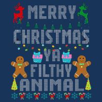 Merry Christmas Animal Filthy Ya Ugly Sweater PJs Matching Infant Baby Jersey Bodysuit
