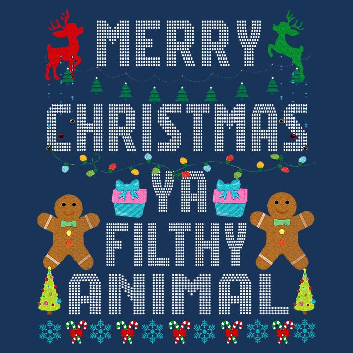 Merry Christmas Animal Filthy Ya Ugly Sweater PJs Matching Infant Baby Jersey Bodysuit
