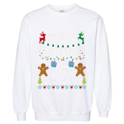 Merry Christmas Animal Filthy Ya Ugly Sweater PJs Matching Garment-Dyed Sweatshirt