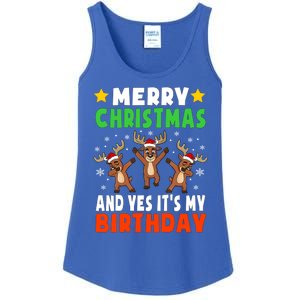 Merry Christmas And Yes ItS My Birthday Christmas Pajamas Gift Ladies Essential Tank