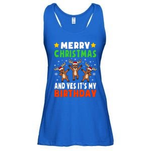 Merry Christmas And Yes ItS My Birthday Christmas Pajamas Gift Ladies Essential Flowy Tank