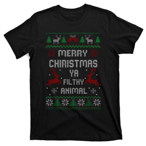 Merry Christmas Animal Filthy Ya Xmas Pajama T-Shirt