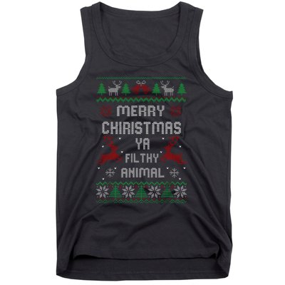 Merry Christmas Animal Filthy Ya Xmas Pajama Tank Top