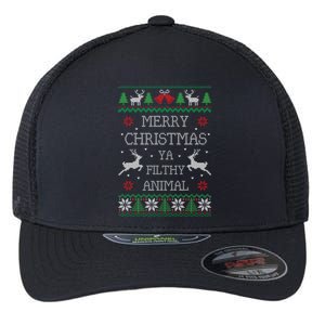 Merry Christmas Animal Filthy Ya Flexfit Unipanel Trucker Cap