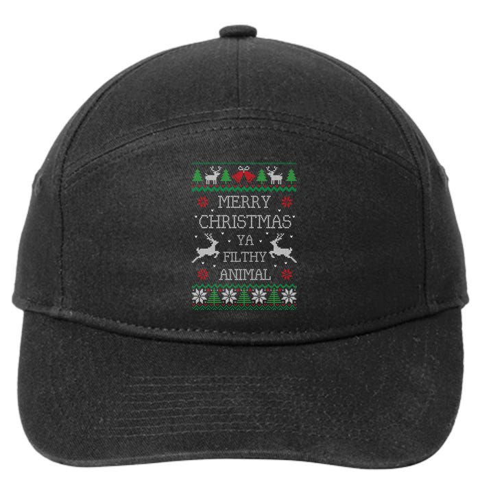 Merry Christmas Animal Filthy Ya 7-Panel Snapback Hat