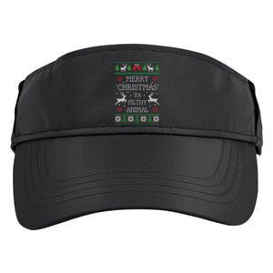 Merry Christmas Animal Filthy Ya Adult Drive Performance Visor