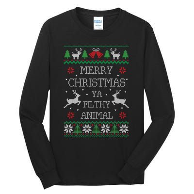 Merry Christmas Animal Filthy Ya Tall Long Sleeve T-Shirt