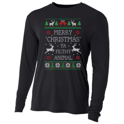 Merry Christmas Animal Filthy Ya Cooling Performance Long Sleeve Crew