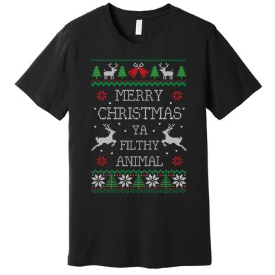 Merry Christmas Animal Filthy Ya Premium T-Shirt