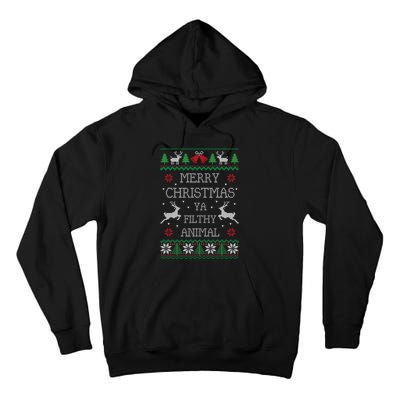 Merry Christmas Animal Filthy Ya Tall Hoodie