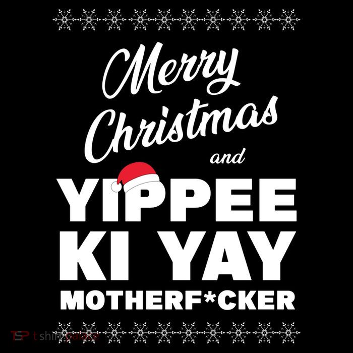 Merry Christmas And Yippee Ki Yay Funny Cooling Performance Crew T-Shirt