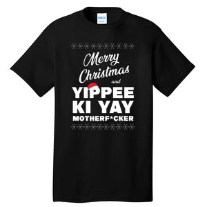 Merry Christmas And Yippee Ki Yay Funny Tall T-Shirt