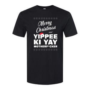 Merry Christmas And Yippee Ki Yay Funny Softstyle CVC T-Shirt