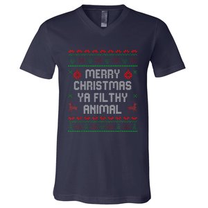 Merry Christmas Animal Filthy Ya Xmas Family Pajama V-Neck T-Shirt