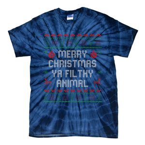 Merry Christmas Animal Filthy Ya Xmas Family Pajama Tie-Dye T-Shirt