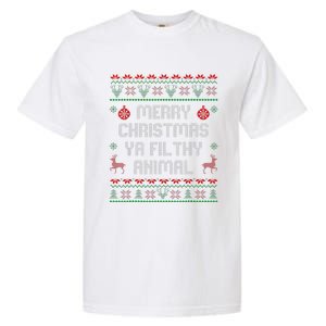 Merry Christmas Animal Filthy Ya Xmas Family Pajama Garment-Dyed Heavyweight T-Shirt