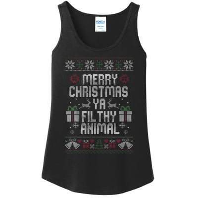 Merry Christmas Animal Filthy Ya Xmas Pajama Ladies Essential Tank