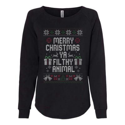 Merry Christmas Animal Filthy Ya Xmas Pajama Womens California Wash Sweatshirt