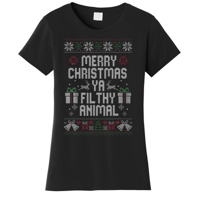 Merry Christmas Animal Filthy Ya Xmas Pajama Women's T-Shirt