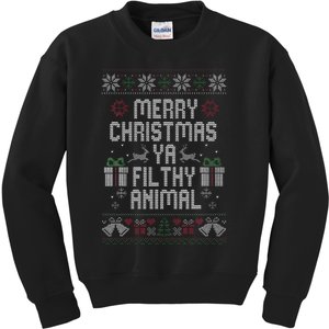 Merry Christmas Animal Filthy Ya Xmas Pajama Kids Sweatshirt